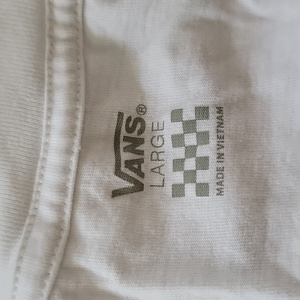 Vans Short Sleeve Shirt Large White Silver - Picture 2 of 6